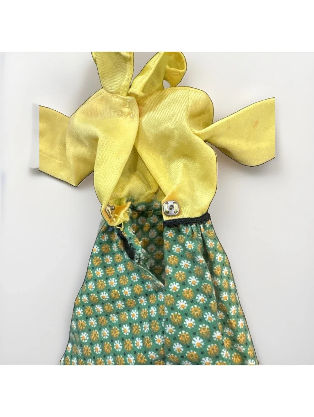 Superstar Barbie yellow green Dress Best Buy #9627 vtg Mattel 1977 70s